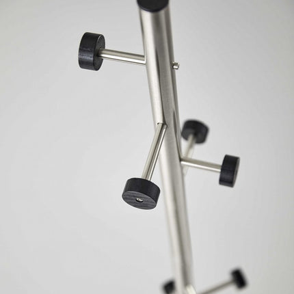 68" Brushed Steel Brushed Steel Coat Rack