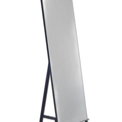 57" Black  Rectangle Cheval Standing  Metal Framed