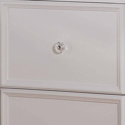 27" White Two Drawers Nightstand