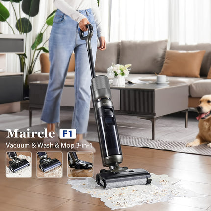 Vacuum Cleaner, Lightweight Cordless Floor Washer With Voice Assistance, LED Screen