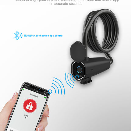 Fingerprint bicycle lock electronic steel ring lock