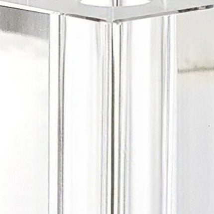 9" Clear Square Lead Free Crystal Table Vase