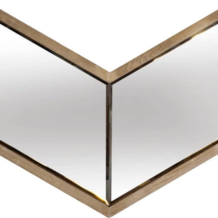23" Natural Novelty Wood Framed Accent Mirror