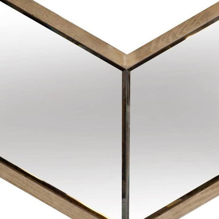 23" Natural Novelty Wood Framed Accent Mirror