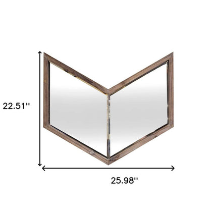 23" Brown Novelty Framed Accent Mirror