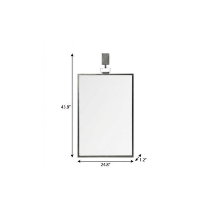 44" Gunmetal Metal Framed Accent Mirror