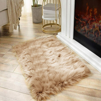 1 Christmas Home Bedroom Decorative Sofa Carpet, Fluffy Faux Fur Rug for Room, Warm