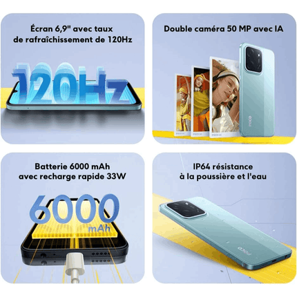 XIAOMI POCO C85, 6+128GB Smartphone, 6.9-Inch 120Hz Display, 7.99mm Design,