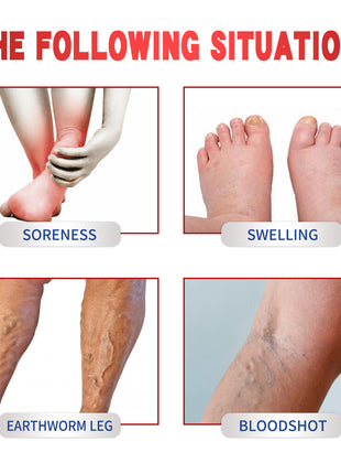 Varicose Veins Patch, Relief Of Swelling Pain Earthworm Leg Massage Activating Repair Patch
