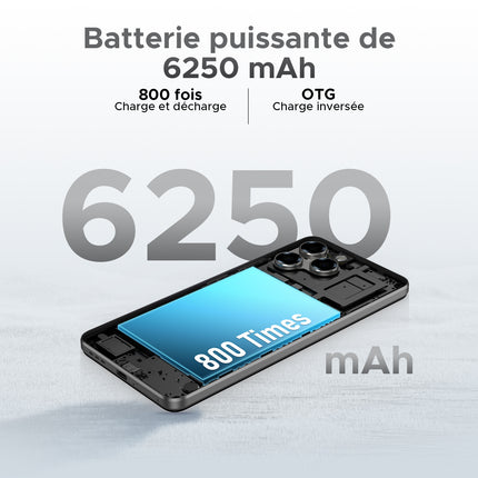 DOOGEE Note 58 Pro Smartphone Android 15, 8GB RAM + 256GB ROM/TF 2TB, 6250Mah Battery,