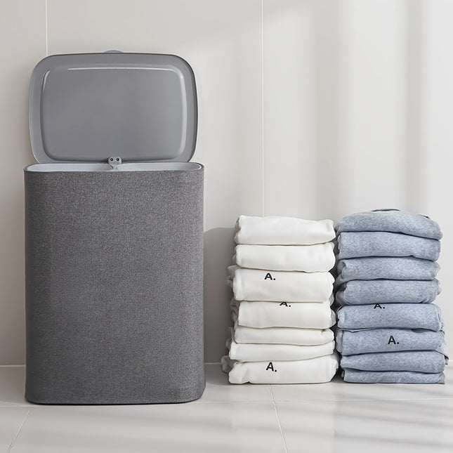 Fabric Bathroom With Lid Dirty Laundry Toys Sundries Storage Laundry Basket