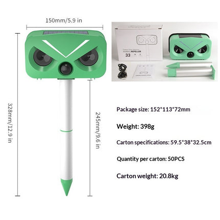 Ultrasonic Dog Repeller Charging Voice Solar Bird Repeller