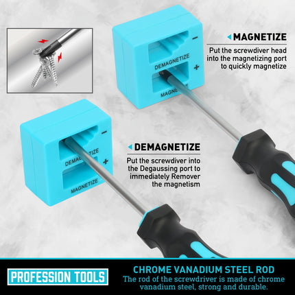 A 43pcs Magnetic Screwdriver Set, Including Slotted, Phillips, Hex, Star, And Precision Screwdrivers,