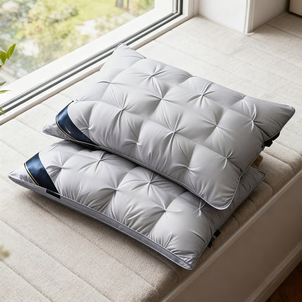 Luxury Hotel Pillow | Ultra Soft Breathable Headrest, Elegantly Twisted Floral Design