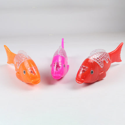 Children's Electric Fish Toy Flash Swing Projection Luminous Music Simulation