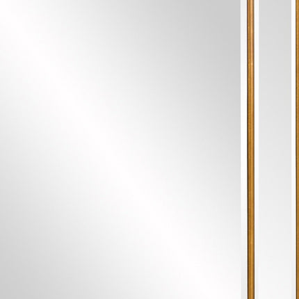 Recatngle Gold Leaf Mirror With Angled Corners Frame