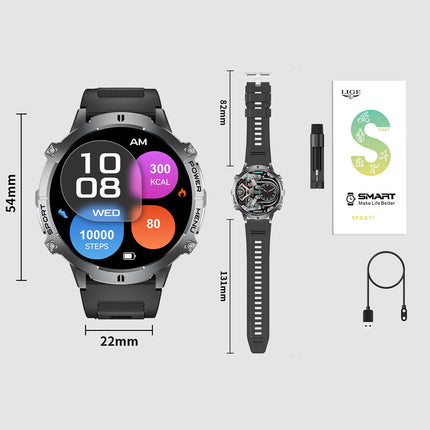 Men'S Sport Smart Watch with1.73 Inch AMOLED Large Screen/900 mAh Battery