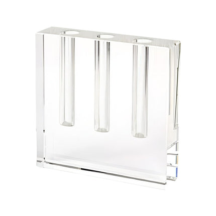 7" Clear Crystal Clear Square Table Vase