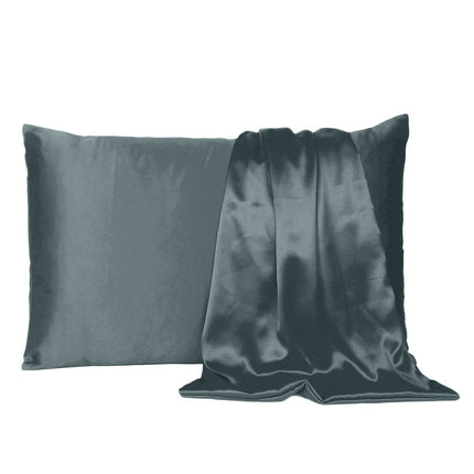 Two Piece Gray Satin