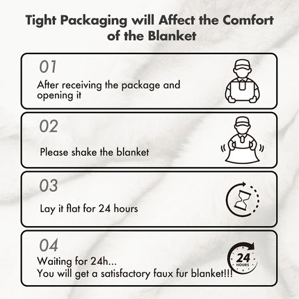 Reversible Faux Fur Blanket - Oversized 60"x80" Plush Mink & Beige/White/Gray Cozy Throw for Bed, Couch