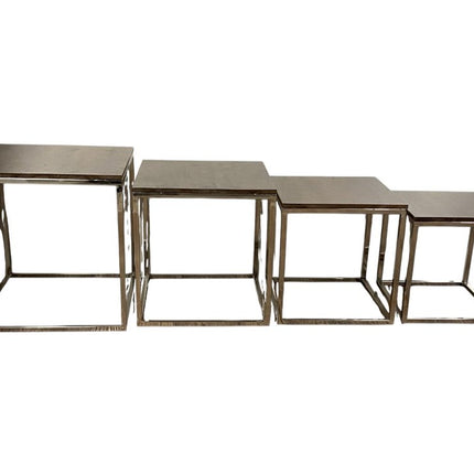 Set Of 4 Modern Rustic Nesting Accent Tables