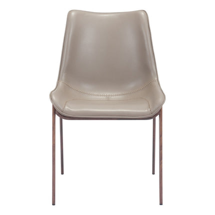Set Of Two Walnut Solid Back Dining Chairs