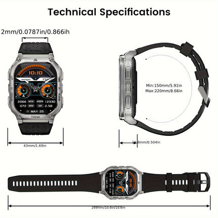 Smart Watch for Men Features a 480Mah Battery That Lasts Up to 60 Days, Is Designed to Be Rugged