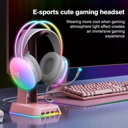 X25 RGB Gaming Headset with Cancelling Mic, Compatible for PC/Laptop & Smart Phone