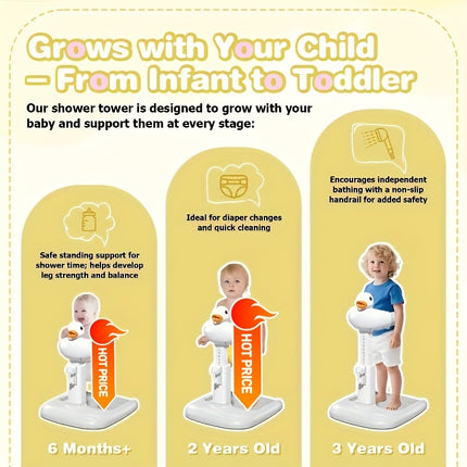 Foldable Baby Shower Stand Non-Slip Shower Rack, Birthday and Christmas Gift, Plastic, Mixed Color