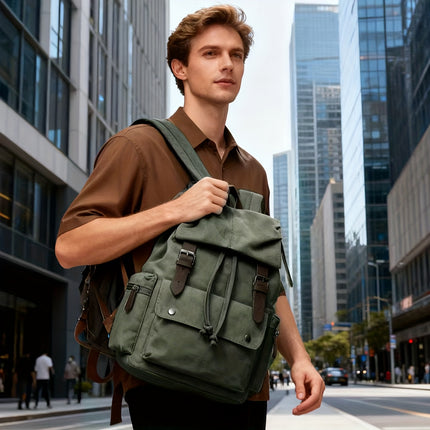 Backpack  Durable, Multi-Compartment, Adjustable Shoulder Straps, Zipper Closure,