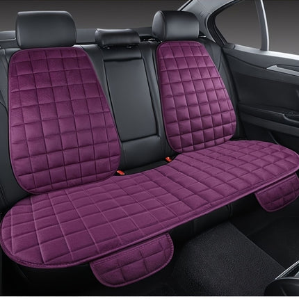 Car Seat Cushion with Crystal Plush Backrest, Suitable for All Seasons, Providing Warmth And Comfort
