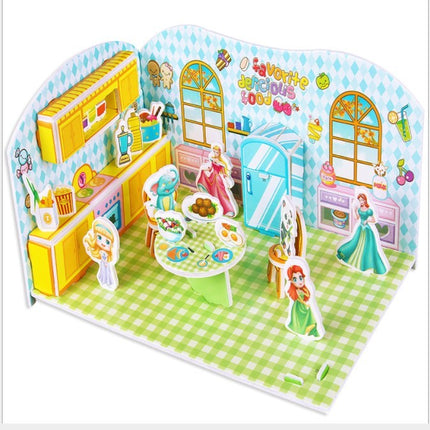 Children's house three-dimensional puzzle