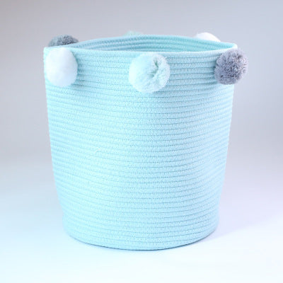 Wool ball laundry basket