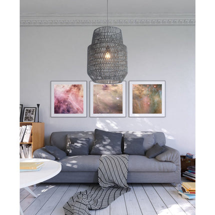 Gray Night Sky Zig Zag Ceiling Lamp