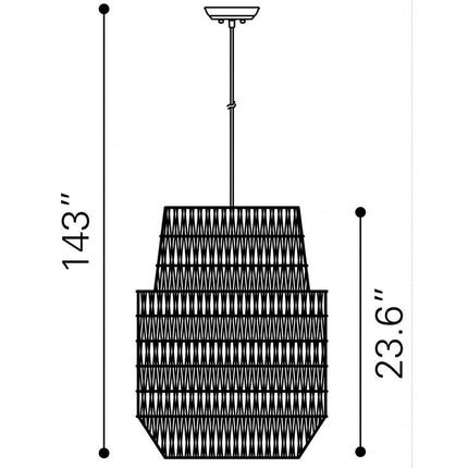 Gray Night Sky Zig Zag Ceiling Lamp