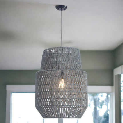Gray Night Sky Zig Zag Ceiling Lamp