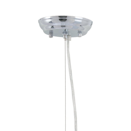Silver Lantern Metal Chandelier With Silver Shades