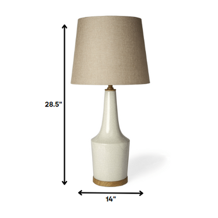 29" Brown Lamp Base LED With Brown Shade
