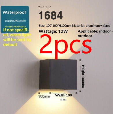 Outdoor Simple Wall Lamp LED Double-head Courtyard Light