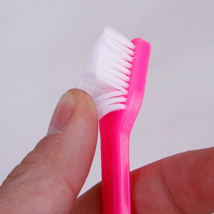 Double Head Toothbrush  Soft Pet Finger Toothbrush Set