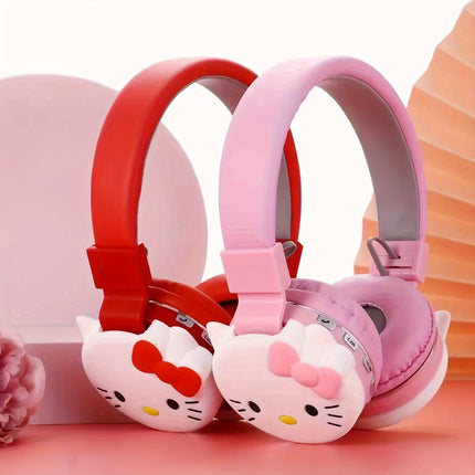 Hello Kitty Headphones Foldable Wireless Headset Kuromi Headphones Cute Earphones, Gaming Headset