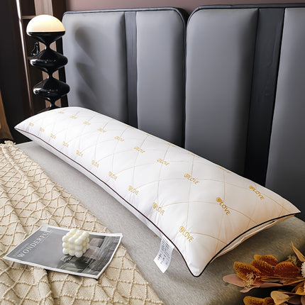A High-Quality, Soft, And Comfortable Long Pillow with Love Heart, Perfect for Body Support.