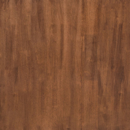 42" Walnut Wood Accent Cabinet With Three Shelves And Two Drawers