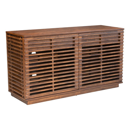 54" Brown Enclosed Storage TV Stand