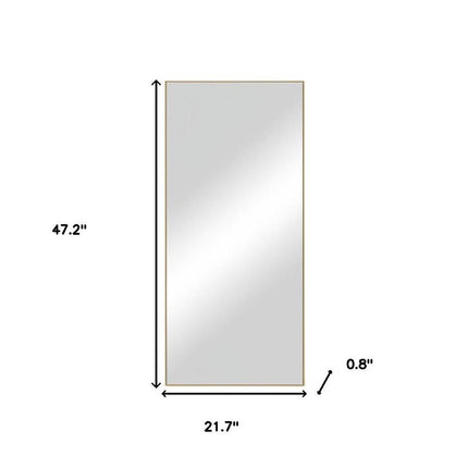 47" Silver Metal Accent Mirror