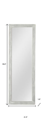 Brushed White Wooden Mirror