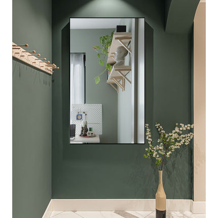 59" Black Metal Framed Full Length Hanging Mirror