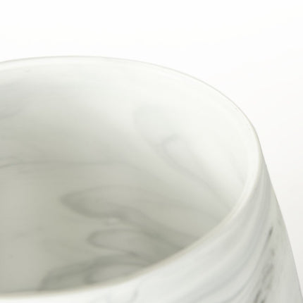 8" Gray Abstract Cylinder Crystal Glass Table Vase