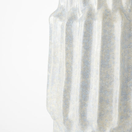 23" Gray Abstract Cylinder Ceramic Table Vase