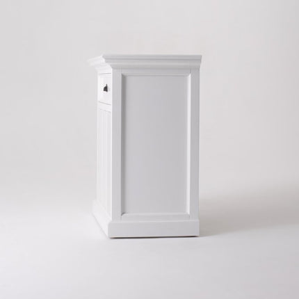 31" White Solid and Manufactured Wood Nightstand